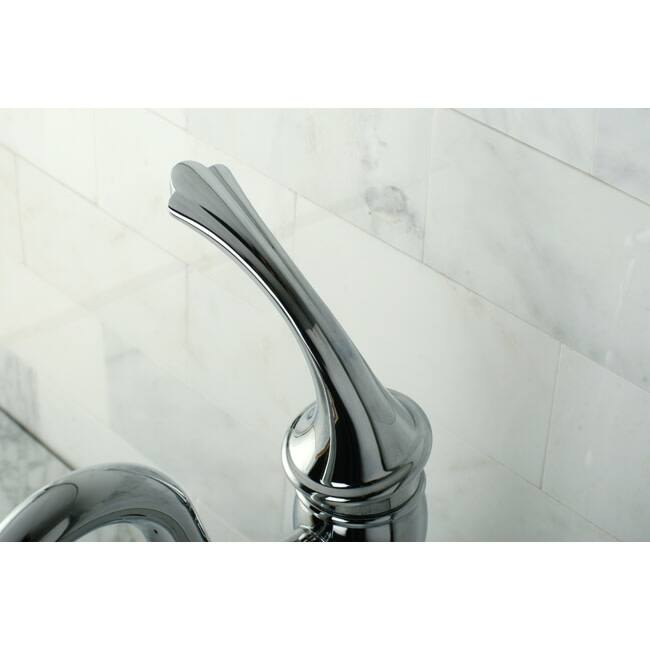 Kingston Brass Georgian Vessel Faucet with Deck Plate and Metal Lever