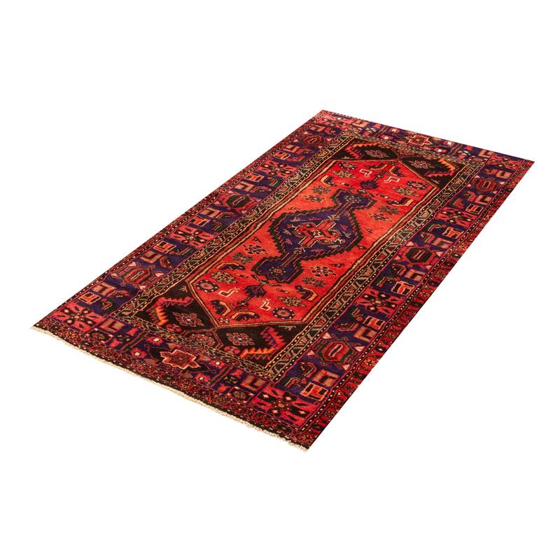 ECARPETGALLERY Hand-knotted Andelz Red Wool Rug - 4'2 x 7'5
