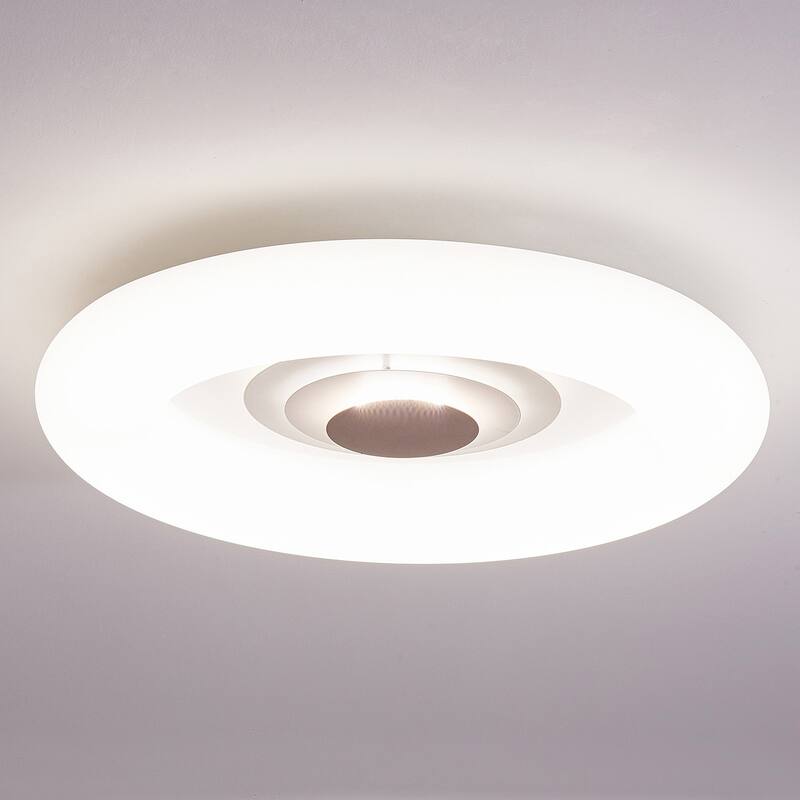 Modern Unique White 1-Light LED Flush Mount Ceiling Lamp