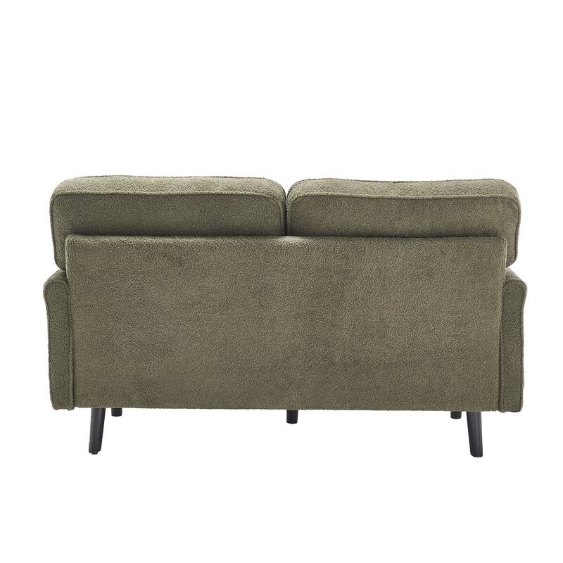 Loveseat Sofa,Mid Century Modern Love Seat, 2 Seater Sofa Couches For Living Room,Small Couch With Usb & Removable Pillow Cover