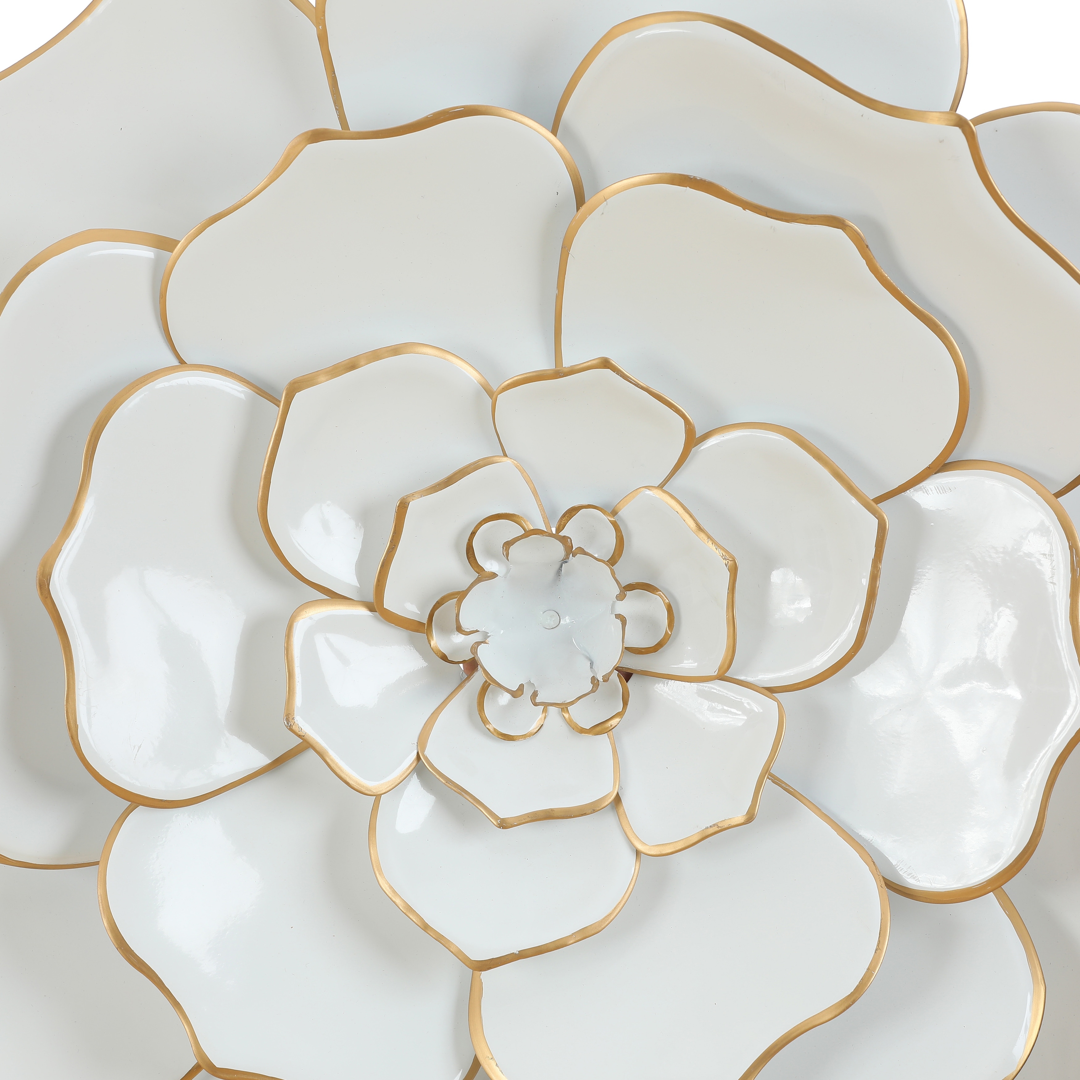 Carson Carrington Mjugg White Metal Flower Wall Art