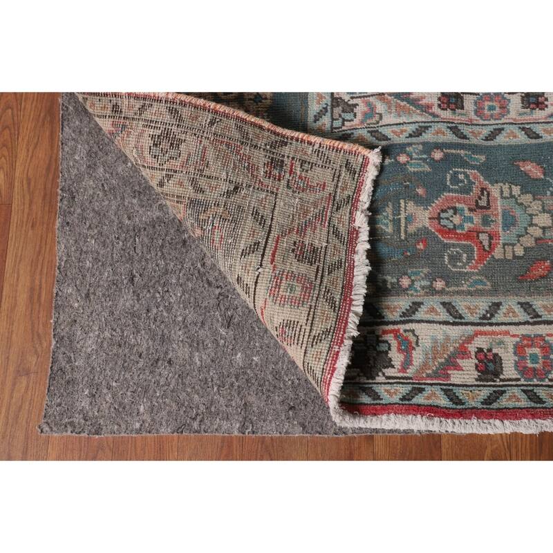 Over Dyed Pink Tabriz Persian Vintage Rug Handmade Wool Carpet - 9'9"x 12'7"