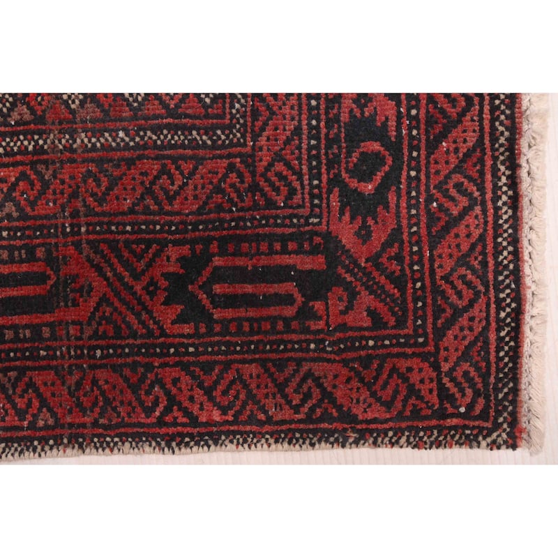 ECARPETGALLERY Hand-knotted Melis Vintage Black, Red Wool Rug - 3'3 x 5'8