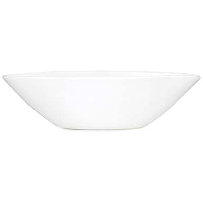 4.9"H Glazed White Boat Shaped Bowl