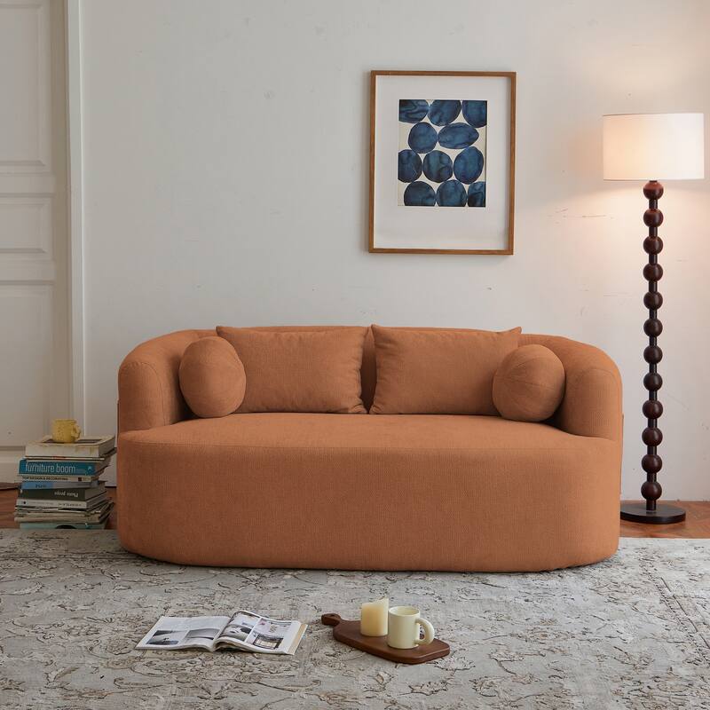 Memory Foam 2-Seater Couch,Deep Seat Modern Sofa