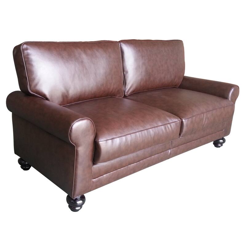 Serta Copenhagen 73" Sofa Couch for Two People, Pillowed Back Cushions and Rounded Arms, Durable Modern Upholstered Fabric