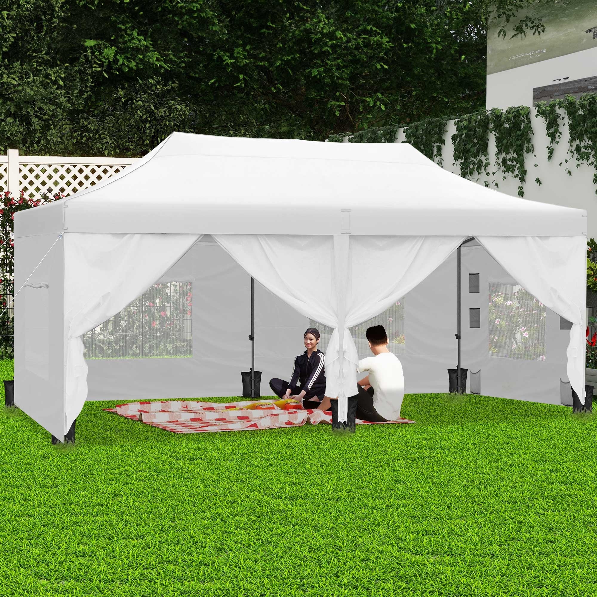 Outsunny 16 x 32 Heavy Duty Party Tent Large Canopy Tent Event Tent On Sale Bed Bath Beyond 18004814