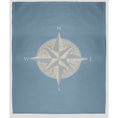 Compass Fleece Throw Blanket