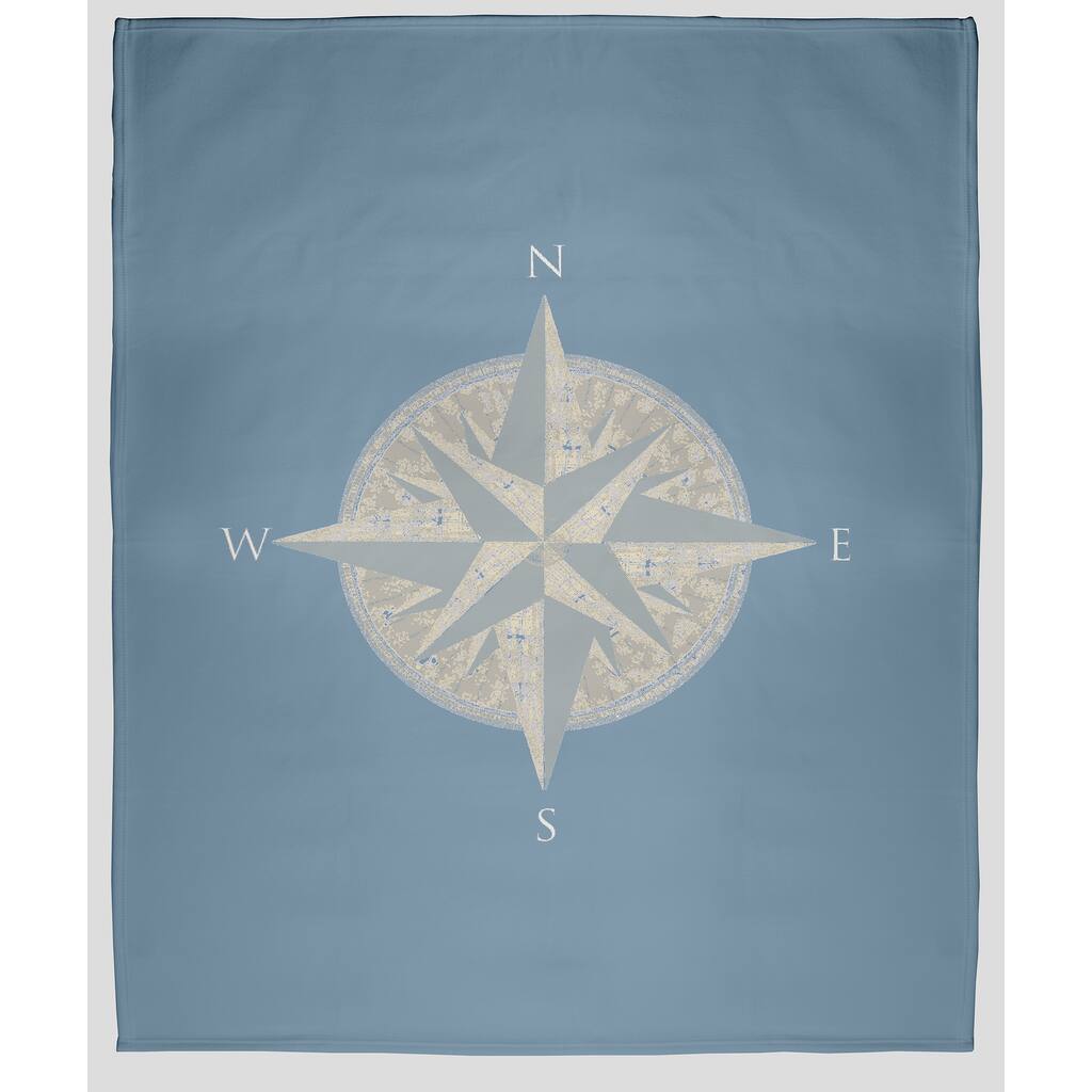 Compass Fleece Throw Blanket