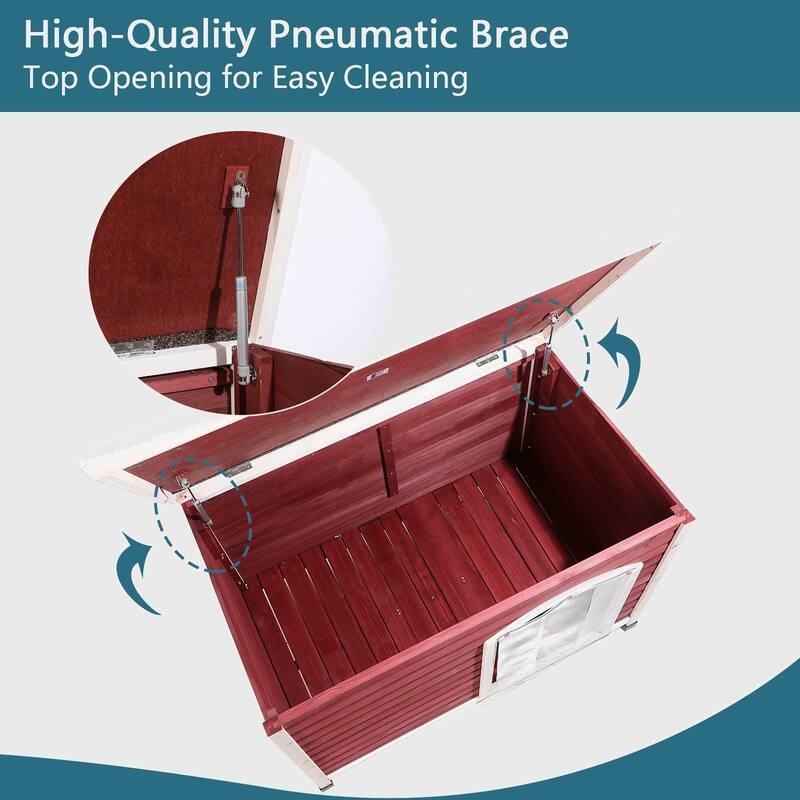 Wooden Dog Houses Weatherproof for Large Dog