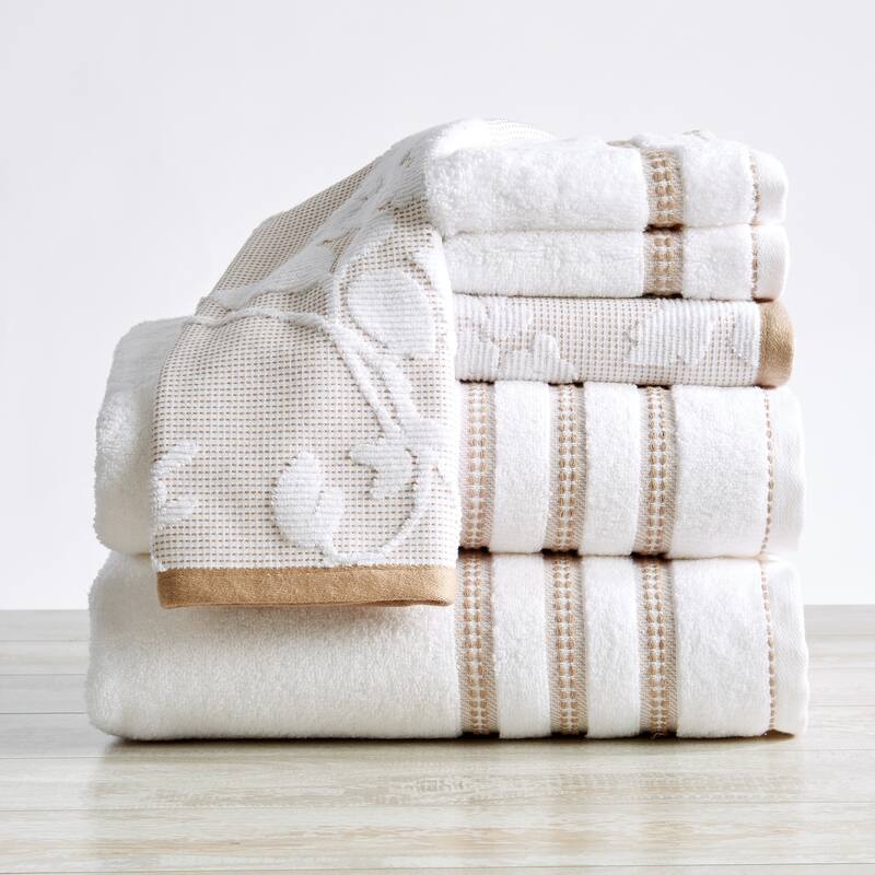 Luxurious Cotton Decorative Floral Towel Set