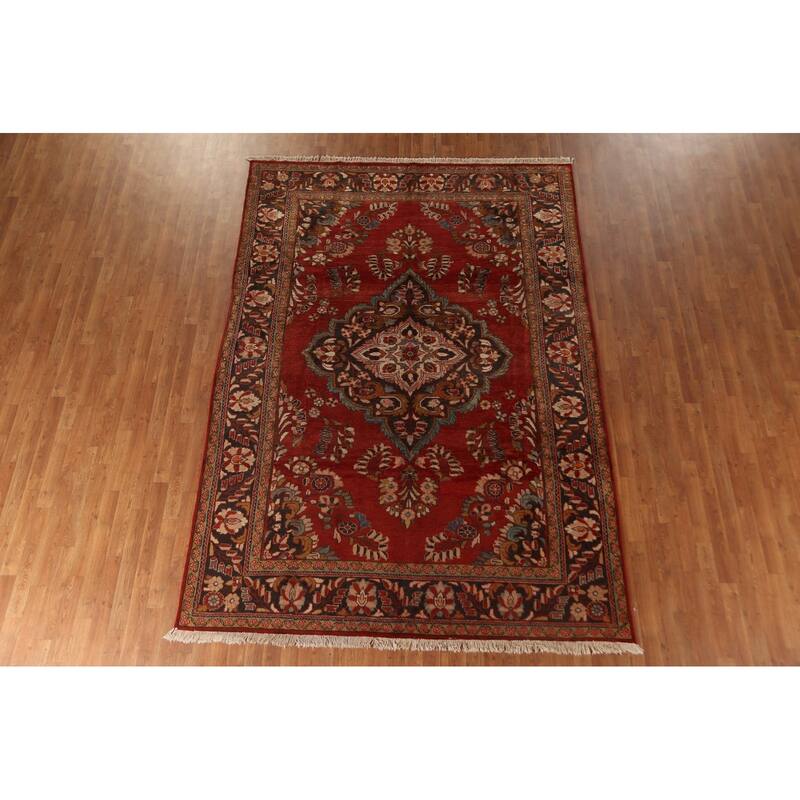Lilian Persian Vintage Rug Handmade Wool Carpet - 7'3"x 10'3"