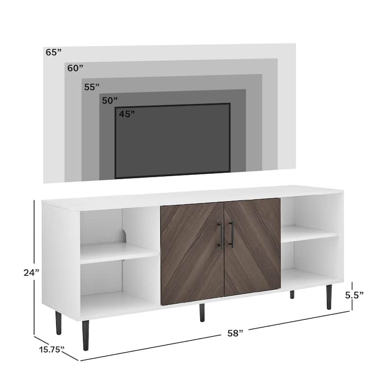 Walker Edison Modern Bookmatch 58-inch TV Stand