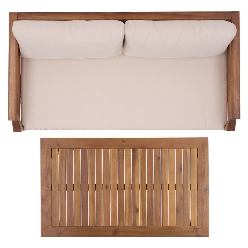 SAFAVIEH Outdoor Living Alta Bench and Table - 56"W x 29"D x 26"H