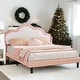 preview thumbnail 2 of 4, Moasis Full Bed Frame, LED Platform Bed with PU Faux Leather Adjustable Cloud Headboard