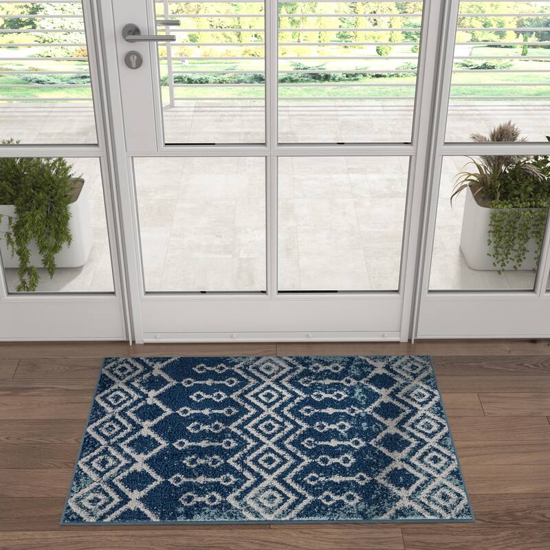 Gematria Moroccan Geometric Indoor Area Rug