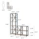 preview thumbnail 4 of 11, Industrial 9 Shelves Bookshelves Ladder Corner Etagere Bookcase
