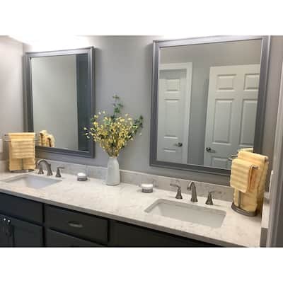 Frame My Mirror Light Grey Framed Vanity Mirror, Morgan Design