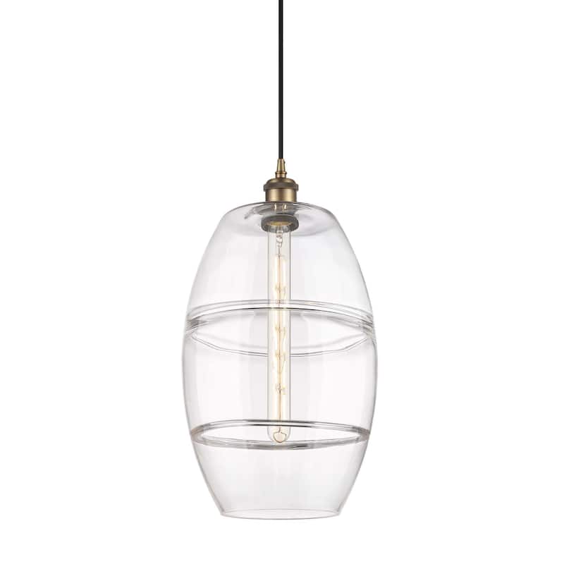 Innovations Lighting 516-1P-19-10 Vaz Pendant Vaz 10" Wide Mini - Brushed Brass / Clear