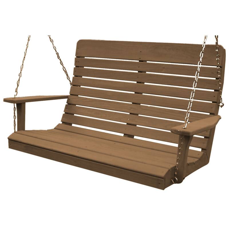 Pressure Treated Pine 5' Highback Swing - Mushroom Stain