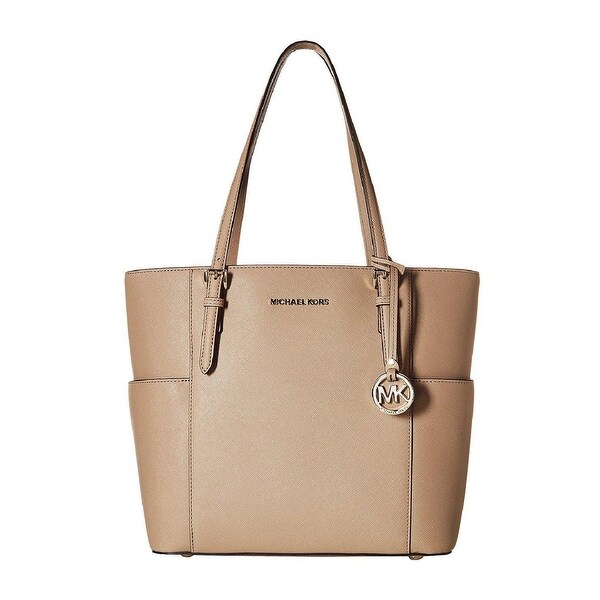 michael michael kors jet set travel large leather tote