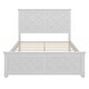 preview thumbnail 4 of 5, Coastal Farmhouse Solid Wood Queen Size Bed Frame, No Box Spring Needed, Antique White