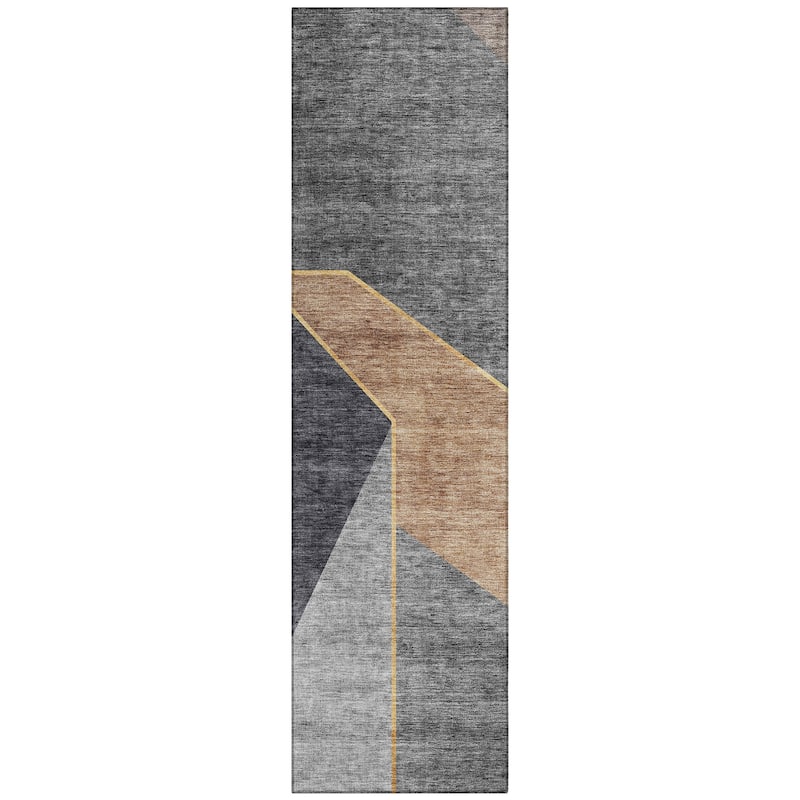 Machine Washable Indoor/ Outdoor Chantille Geo Modern Rug