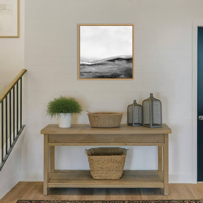 Mono Landscape No2 by Dan Hobday (22 x 22 in.), Framed Canvas Wall Art Print