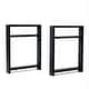 preview thumbnail 7 of 6, Black Metal Twin Layers Bench Legs DIY Furniture Legs Rectangle Legs - 19.3" x 15.6" x 2.4"