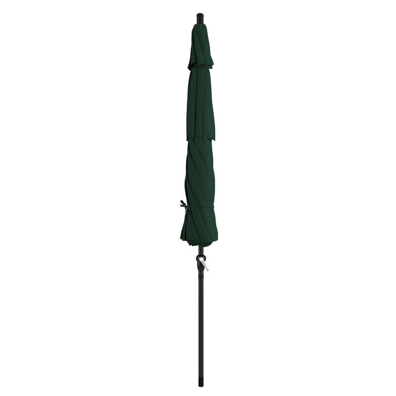 California Umbrella 11' Round Aluminum Crank Open Auto Tlit Patio Umbrella, Bronze Finish, Double Wind Vent.