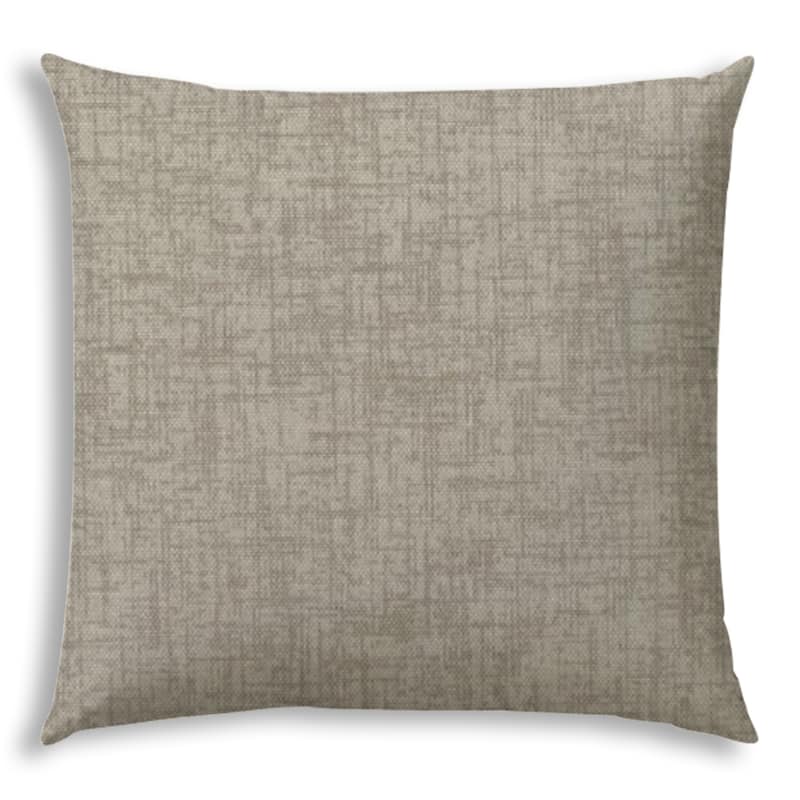 HomeRoots 20" Taupe Indoor Outdoor Throw Pillow Cover - 19.5' X '19.5' X '0.25