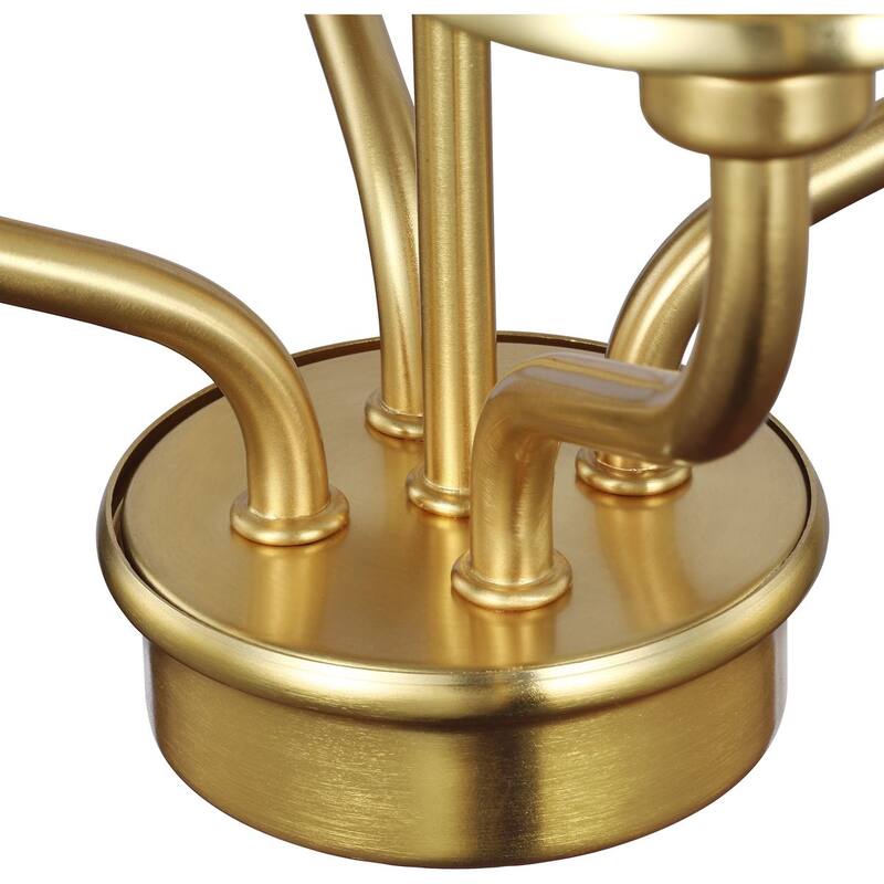 Bonita Collection Four-Light Satin brass Foyer Chandelier - 27.800" x 25.000" x 12.000"