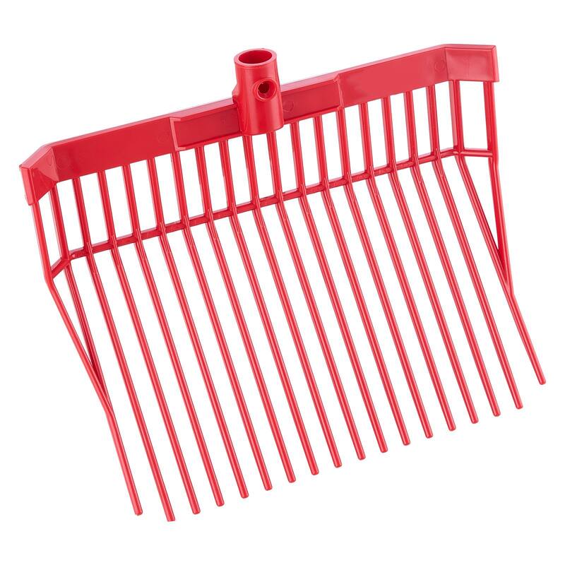 Plastic Manure Fork Head Set of 6 with 18 Tines and Anti-Spill Design - 14.2 × 13 × 8.7 in
