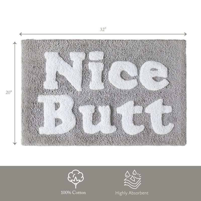 Jessica Simpson "Nice Butt" Cotton Bath Rug, 20"x32"