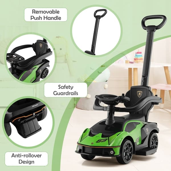 Gymax 3in1 Licensed Ride on Push Car Stroller Sliding