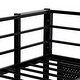 preview thumbnail 4 of 6, Black Metal Loft Bed with Long Desk