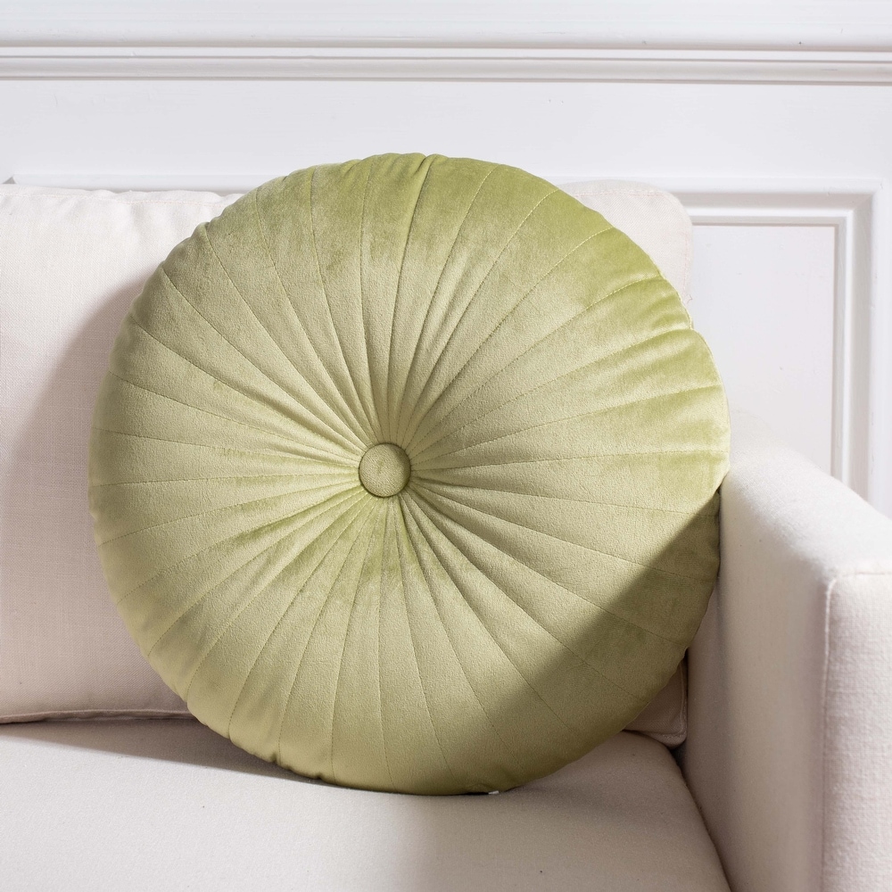 Tufted round throw pillow clearance