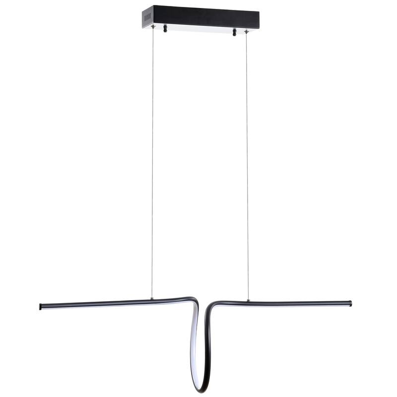 Sketch 34.5" Dimmable Adjustable Integrated LED Metal Linear Pendant, by JONATHAN Y