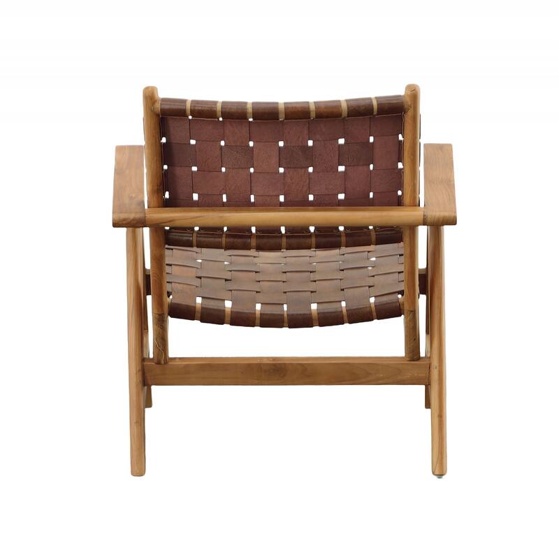 Seena Teak Upholstered Occasional Chair, Brown