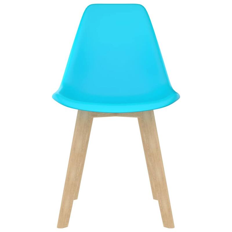 vidaXL Dining Chairs Accent Side Chair with Wooden Legs for Kitchen Plastic