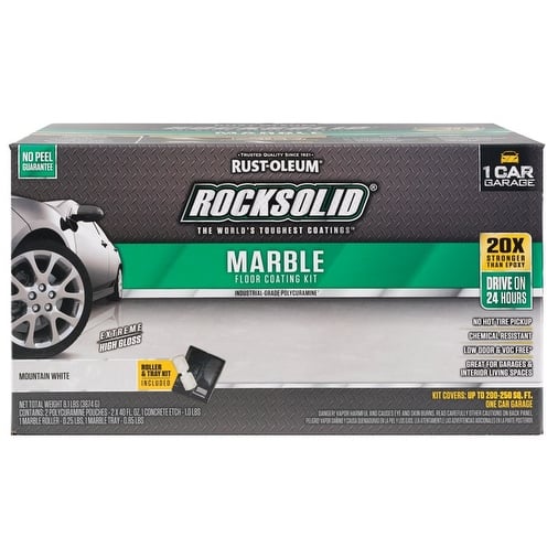 Shop Rust Oleum 306321 Rocksolid Polycuramine Marble Floor Coating Kit Overstock 20149766