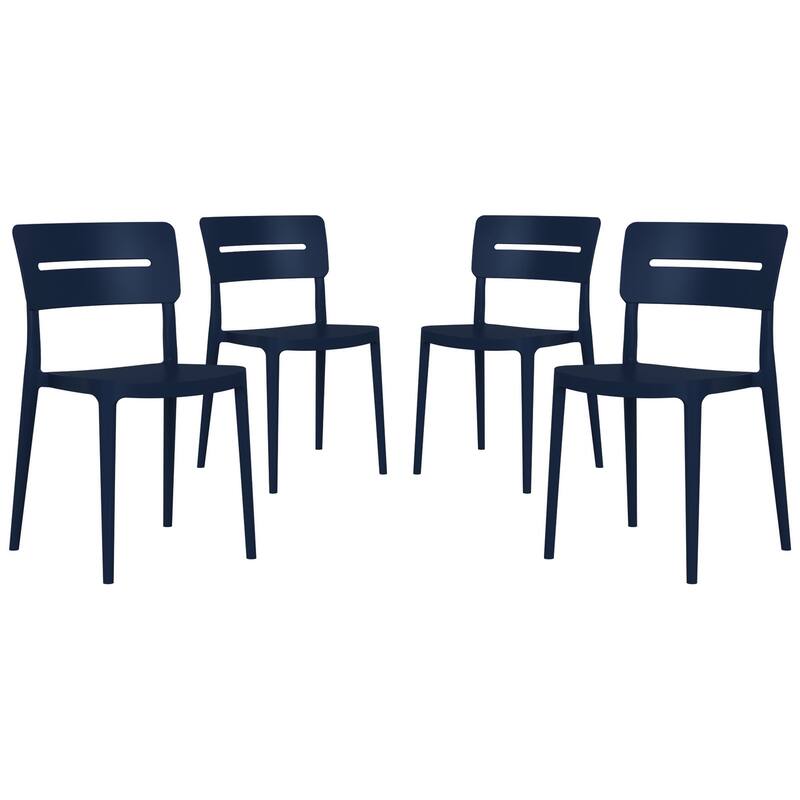 Frond and Form Outdoor Stacking Dining Side Chair (Set of 4)