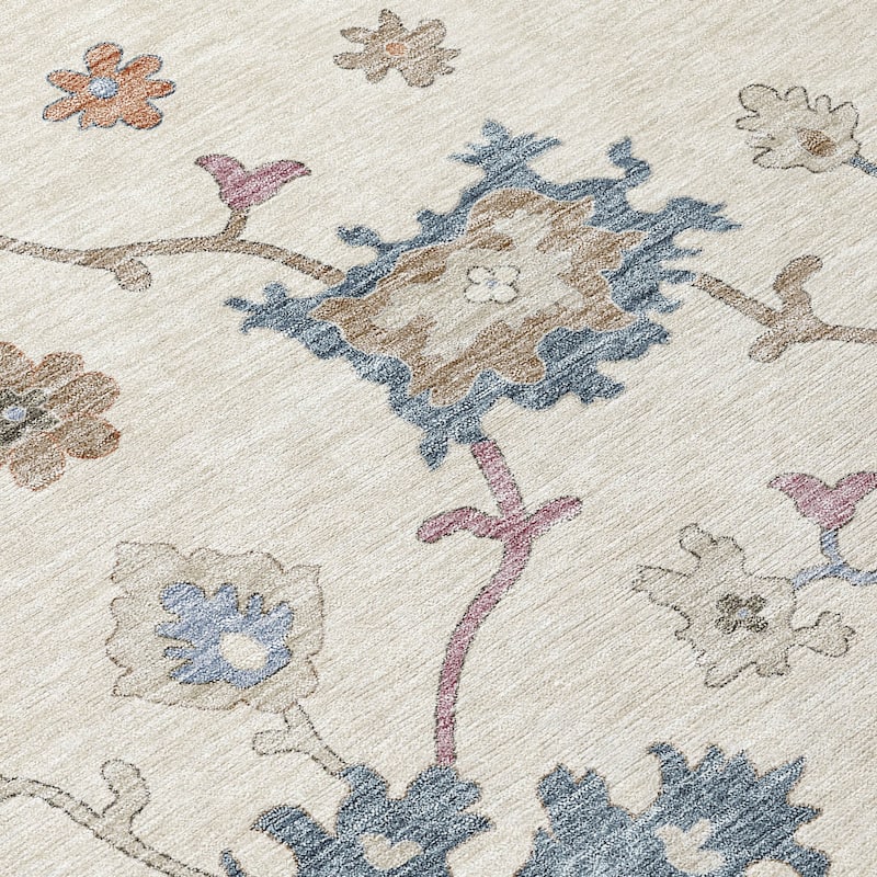 Machine Washable Indoor/ Outdoor Traditional Persian Chantille Rug