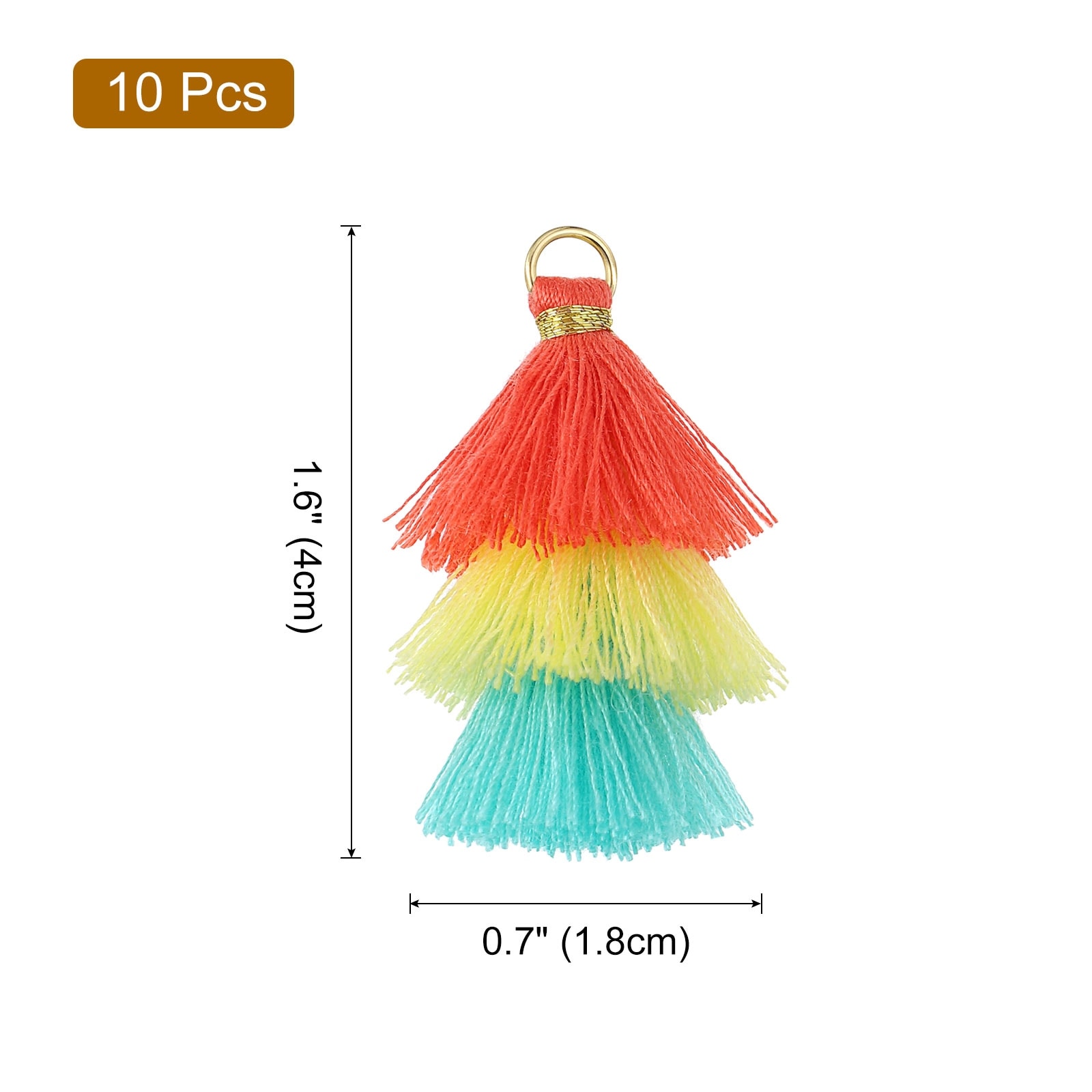 Tiny Tri-Layered Tassels Bohemian Keychains
