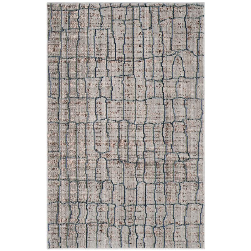 SAFAVIEH Valencia Shareen Distressed Vintage Boho Oriental Polyester Rug - 2' x 3' - Grey/Multi
