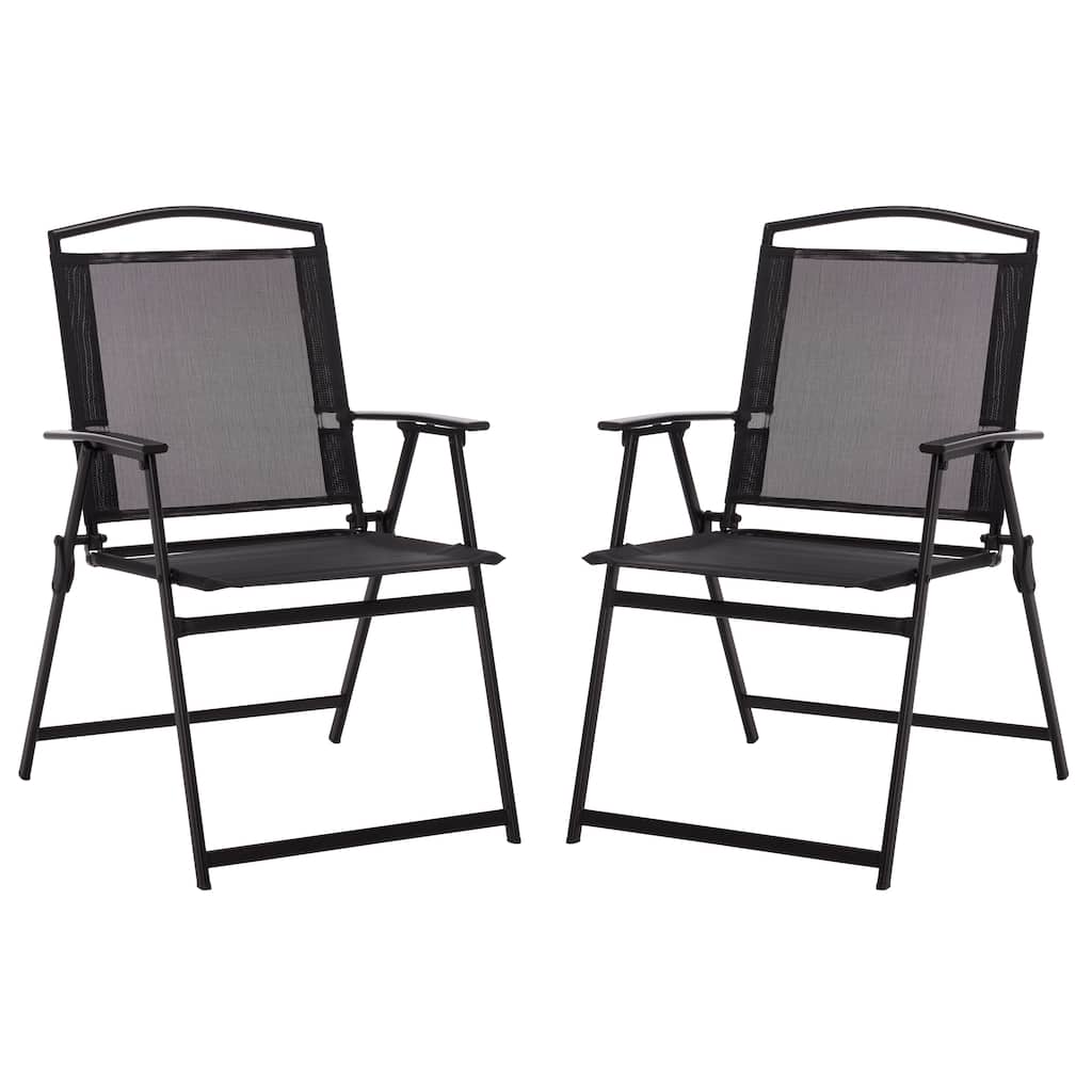 SAFAVIEH Outdoor Living Alvin Folding Chair (Set of 2) - 22"W x 25"D x 36"H
