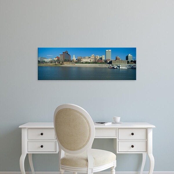Easy Art Prints Panoramic Images's 'Panoramic view of Mississippi River with Memphis, TN skyline' Premium Canvas Art