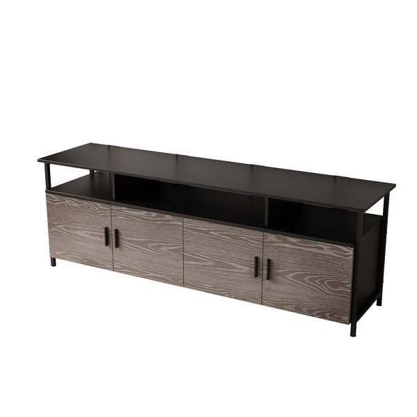 Modern Simple Wood Grain TV 80Inch TV Stand Bed Bath