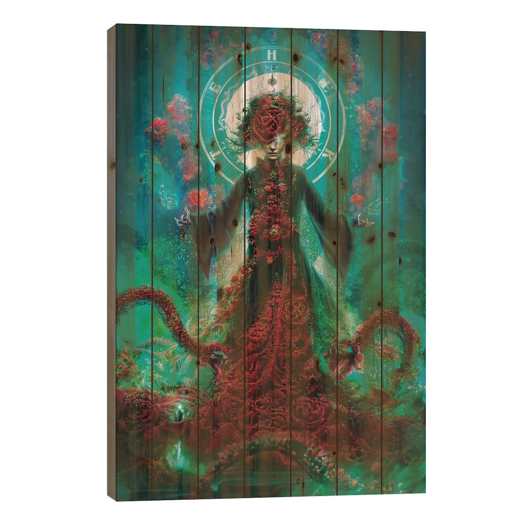 Hecate, Mother Of Witches Print On Wood by Mario Sanchez Nevado - Multi-Color