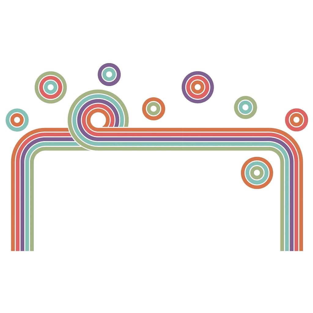 WallPops Retro Rainbow Headboard Wall Decal